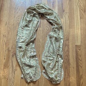 Cejon Gold Sequin Wrap Scarf